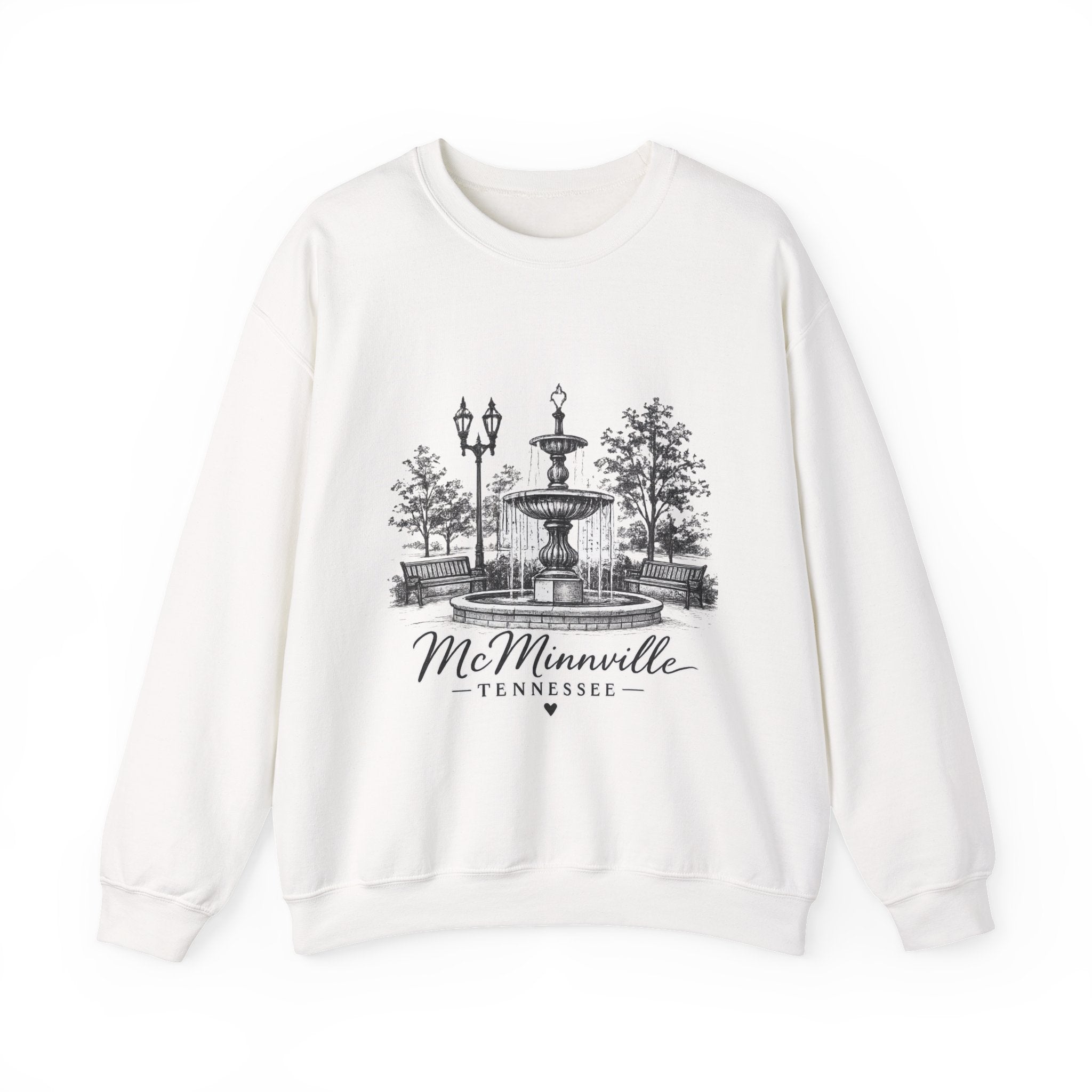 McMinnville Tennessee Fountain Crewneck Sweatshirt