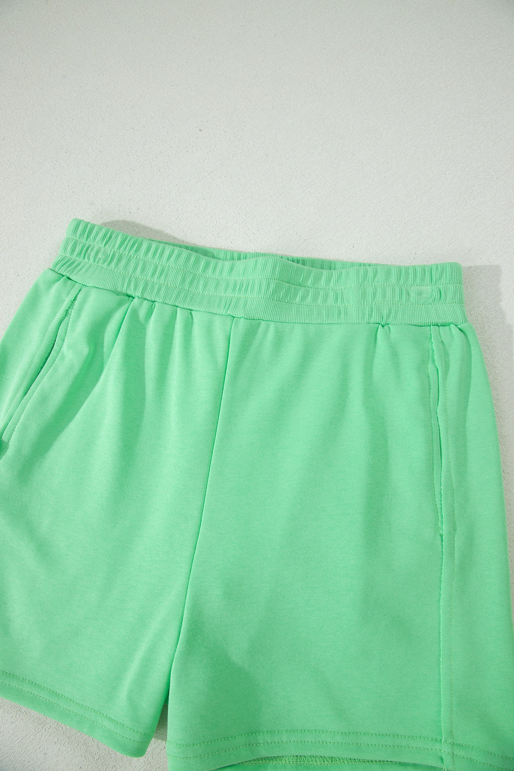 Sachet Pink Slim Tank Top Elastic High Waist Shorts 2pcs Outfit