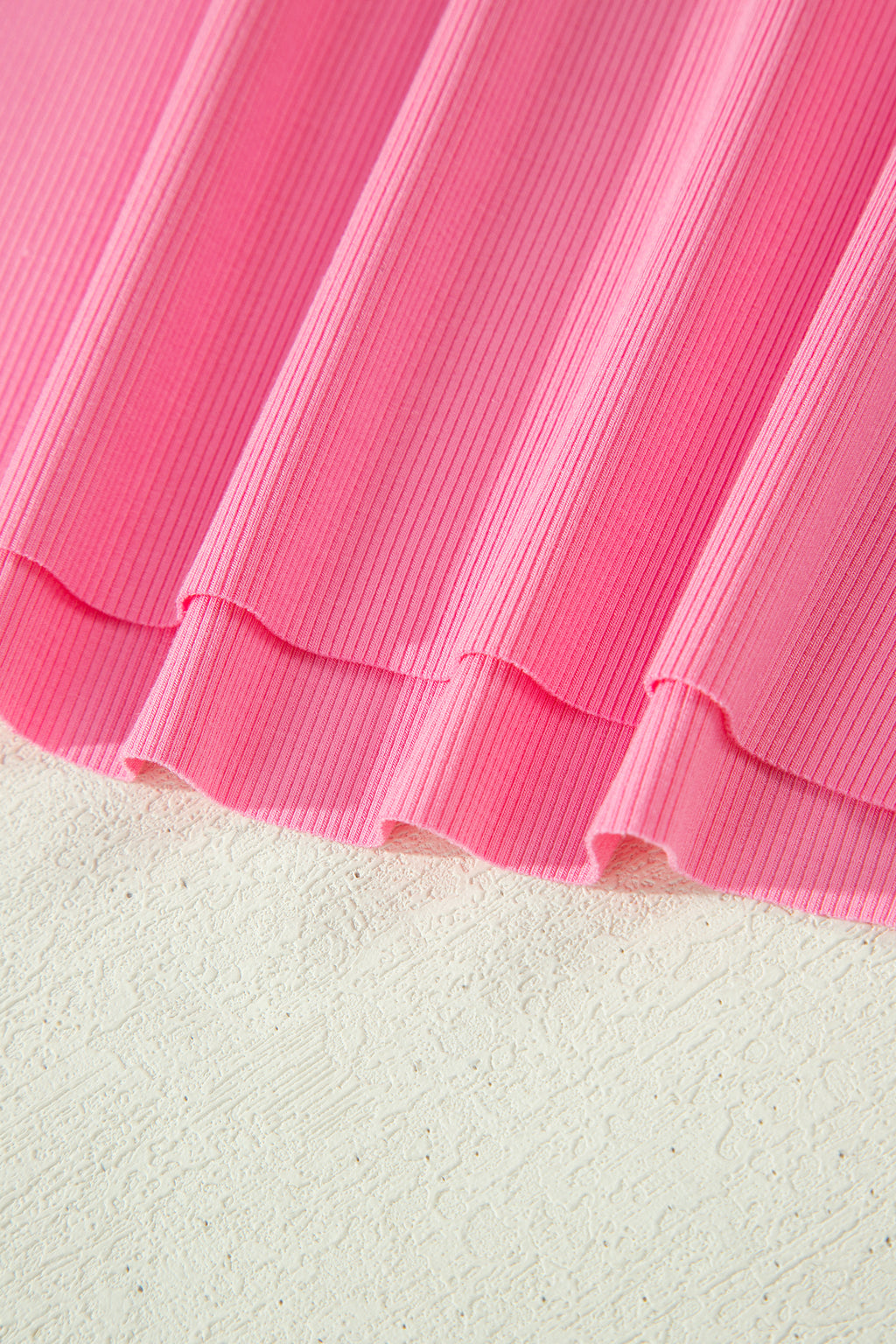 Sachet Pink Slim Tank Top Elastic High Waist Shorts 2pcs Outfit