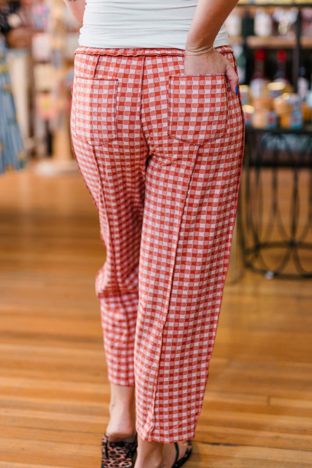 Green Plaid Bottoms