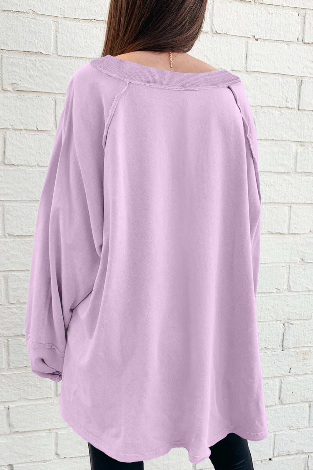 Beau Blue Patchwork Baggy Sweatshirt