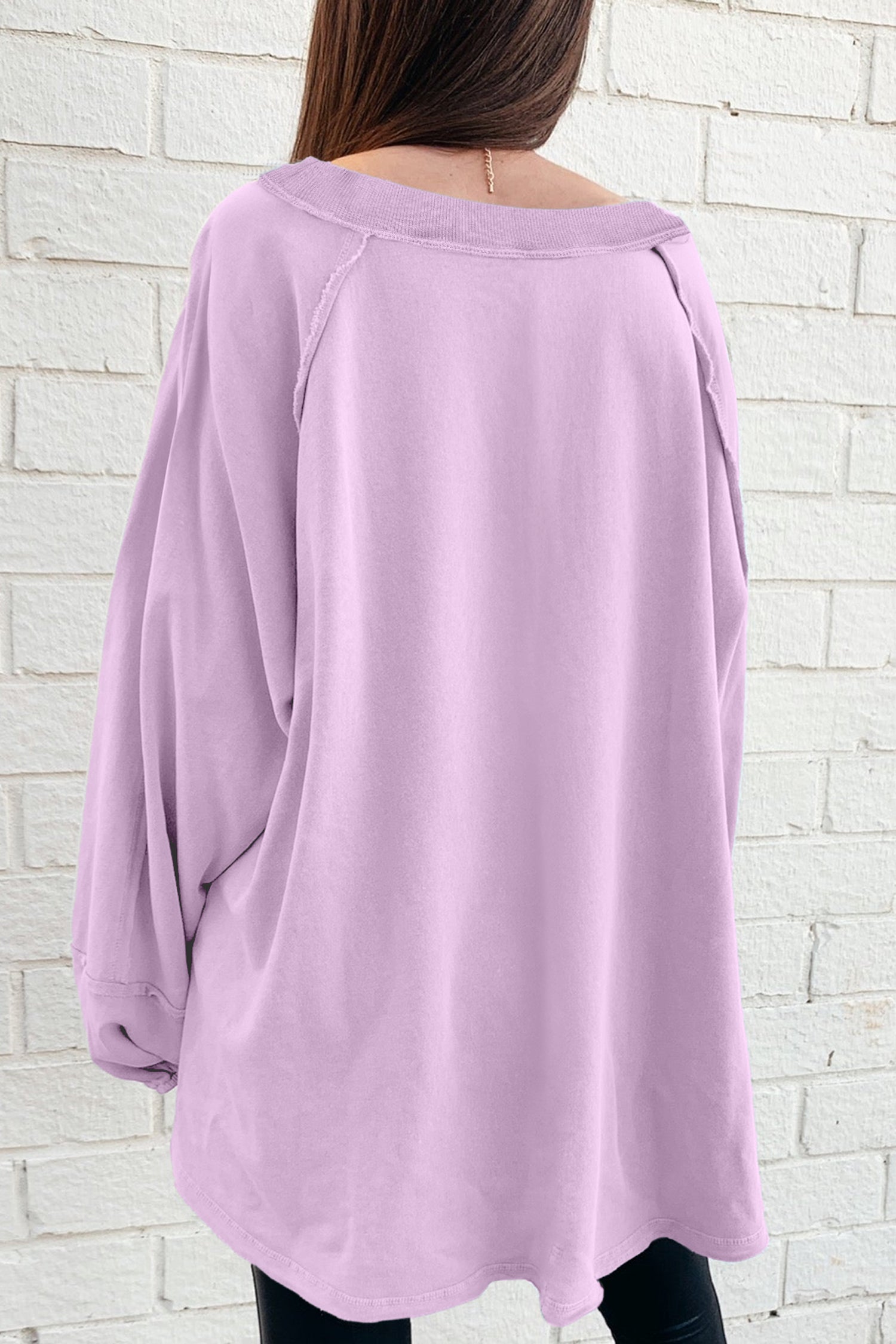Beau Blue Patchwork Baggy Sweatshirt
