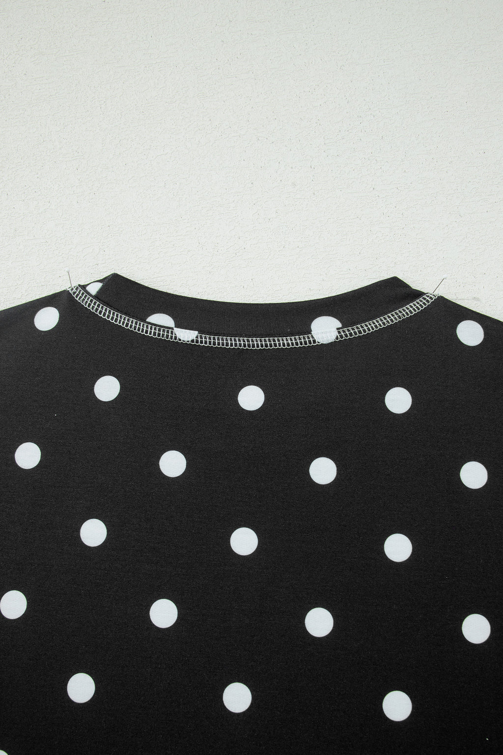 Pink Polka Dot Short Sleeve Loose Top Drawstring Shorts Set