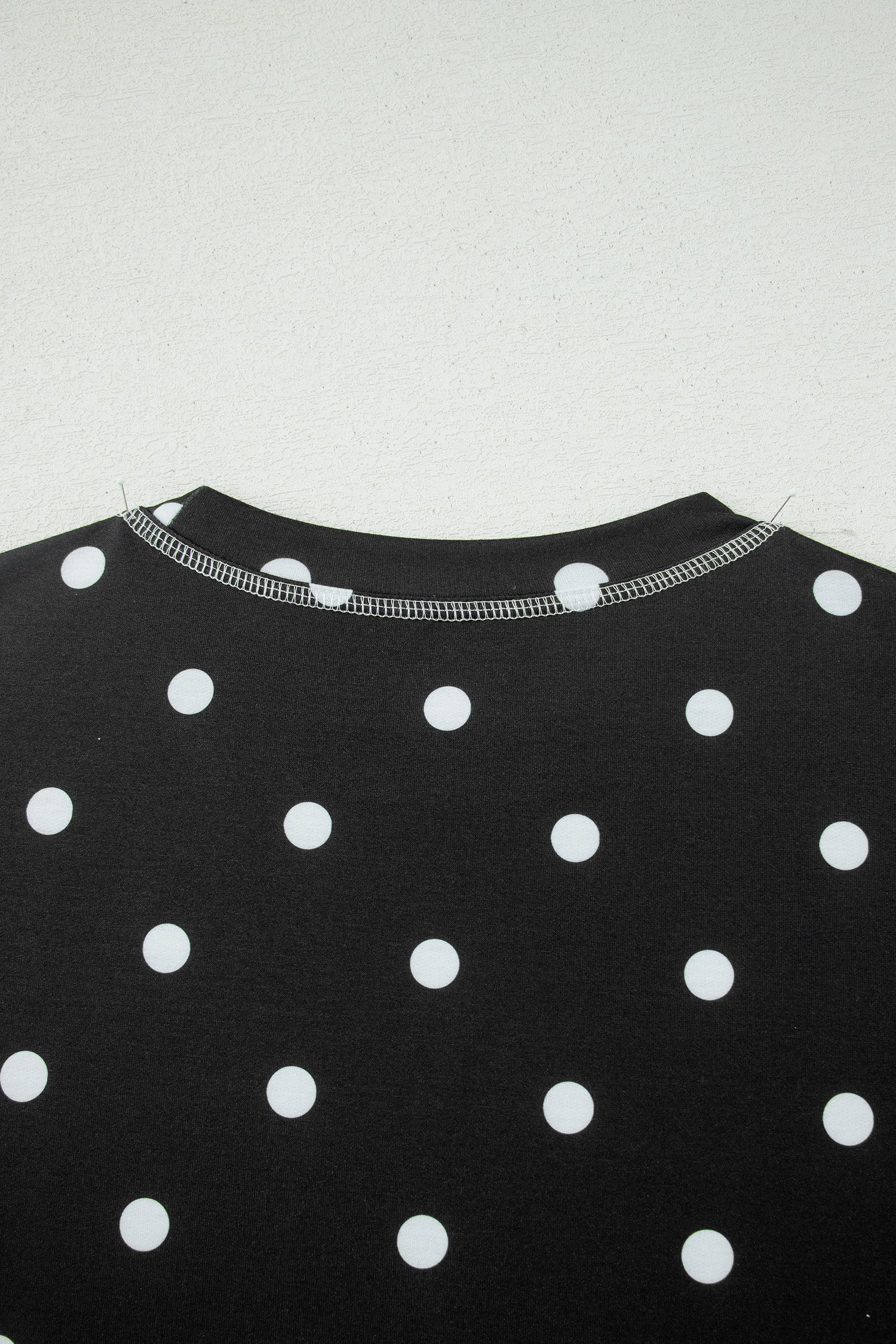 Pink Polka Dot Short Sleeve Loose Top Drawstring Shorts Set