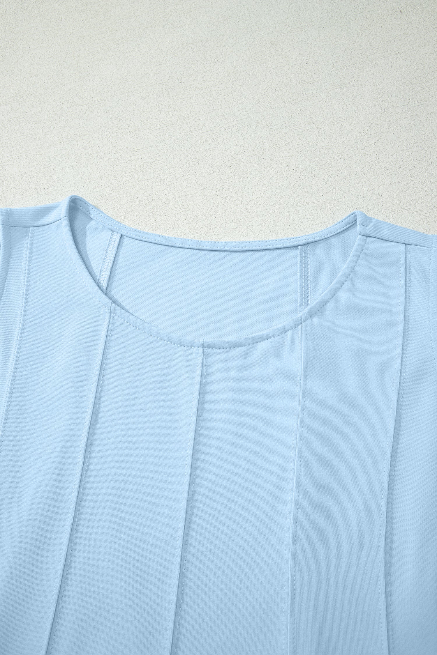 Pink Stitched Detail Loose Tank Top Cotton 2pcs Short Set