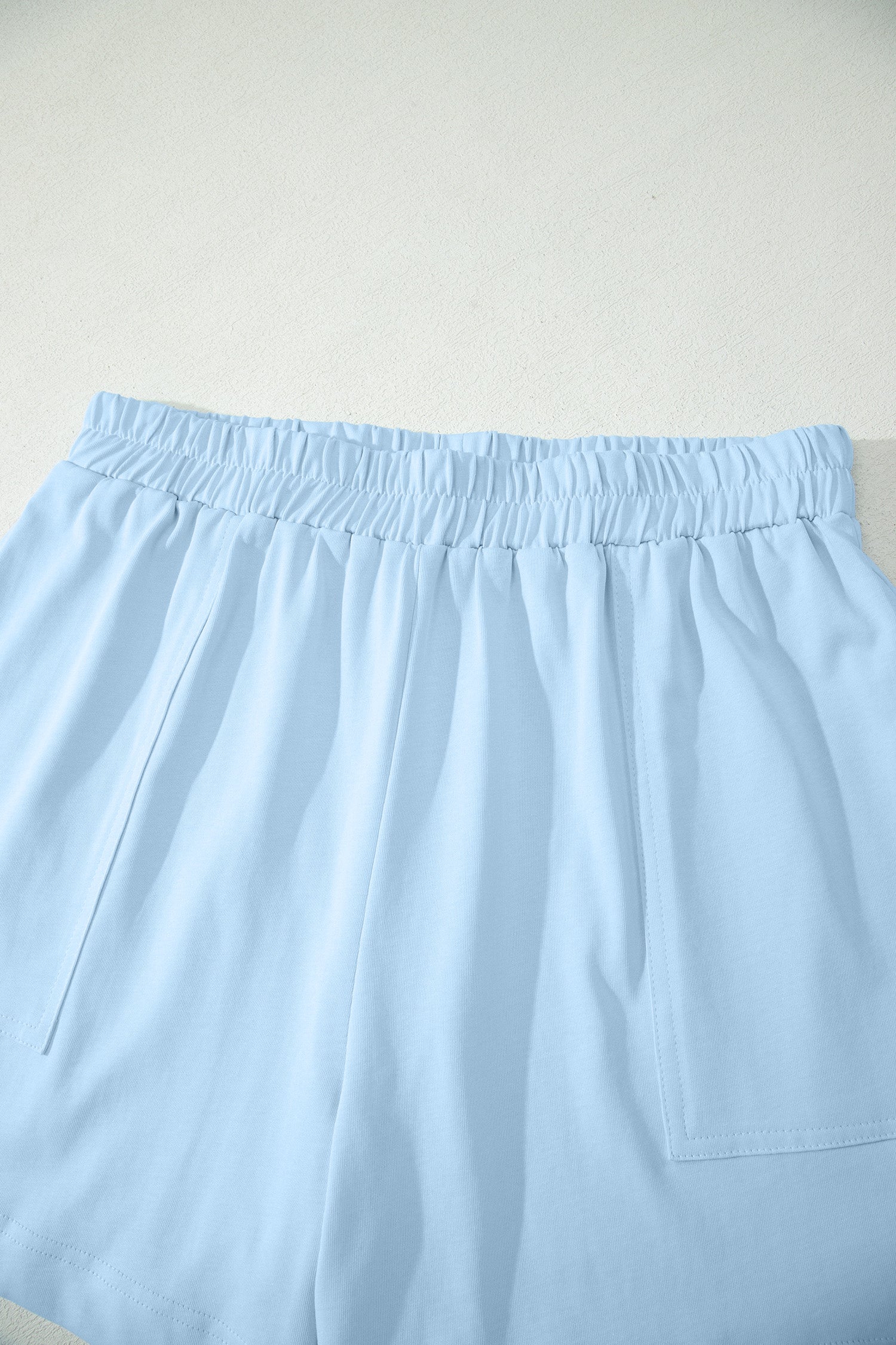Pink Stitched Detail Loose Tank Top Cotton 2pcs Short Set