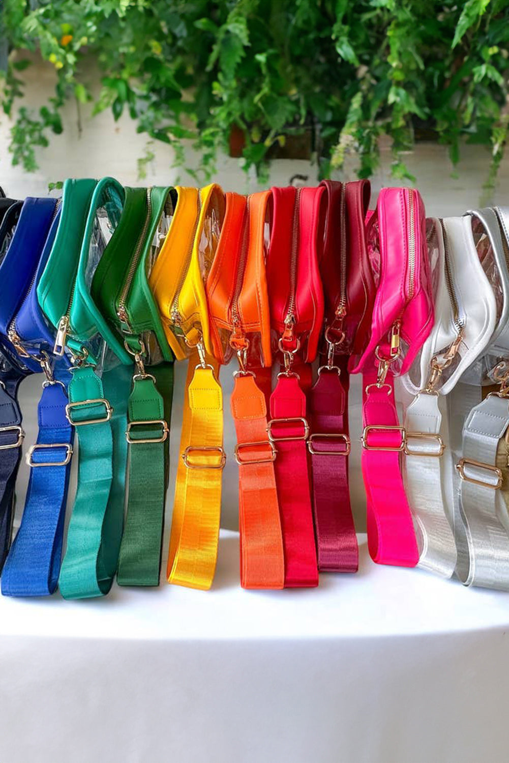 Black Clear PVC GAME DAY Summer Fashion Single Shoulder Bag