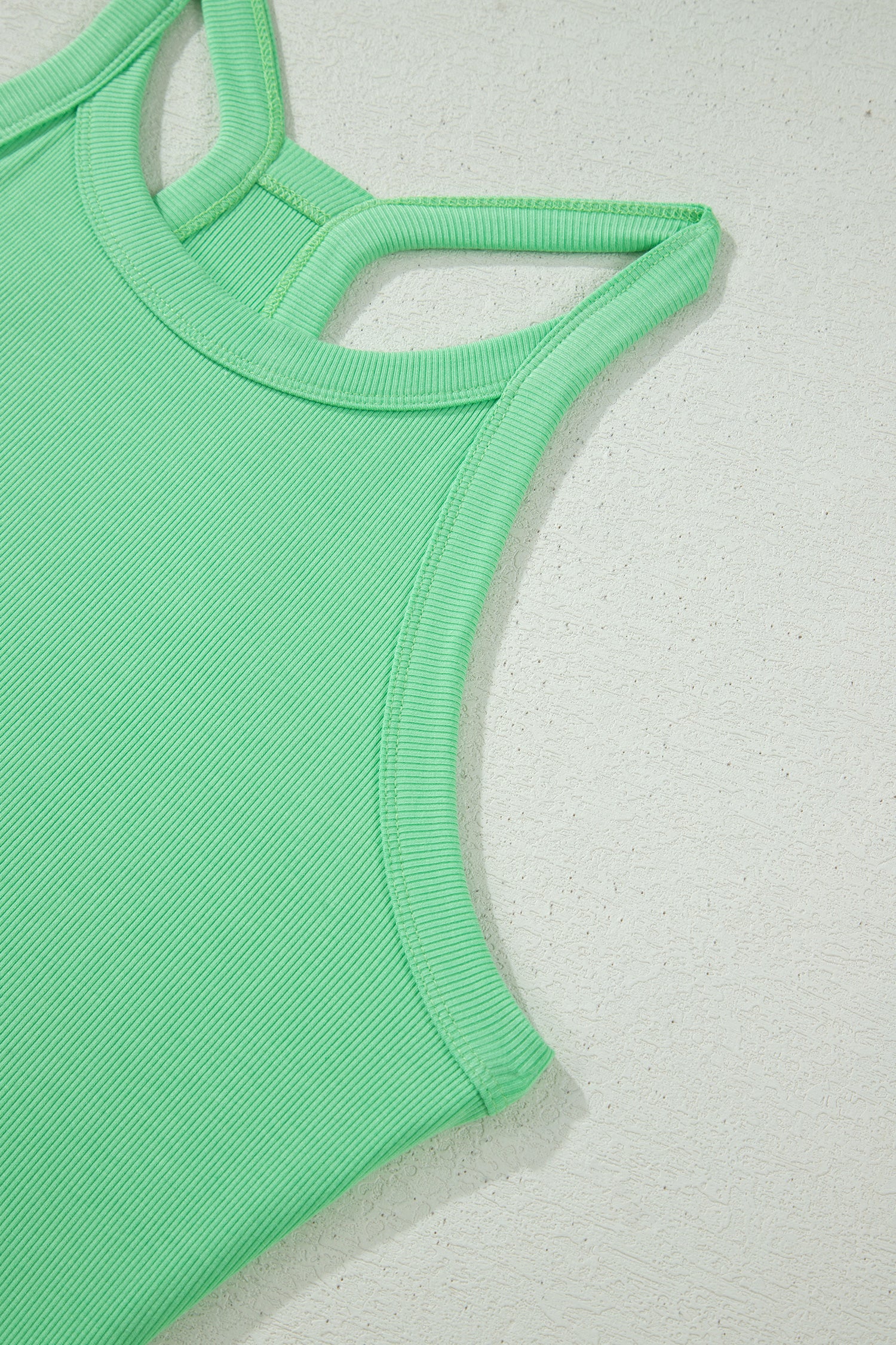 Sachet Pink Slim Tank Top Elastic High Waist Shorts 2pcs Outfit