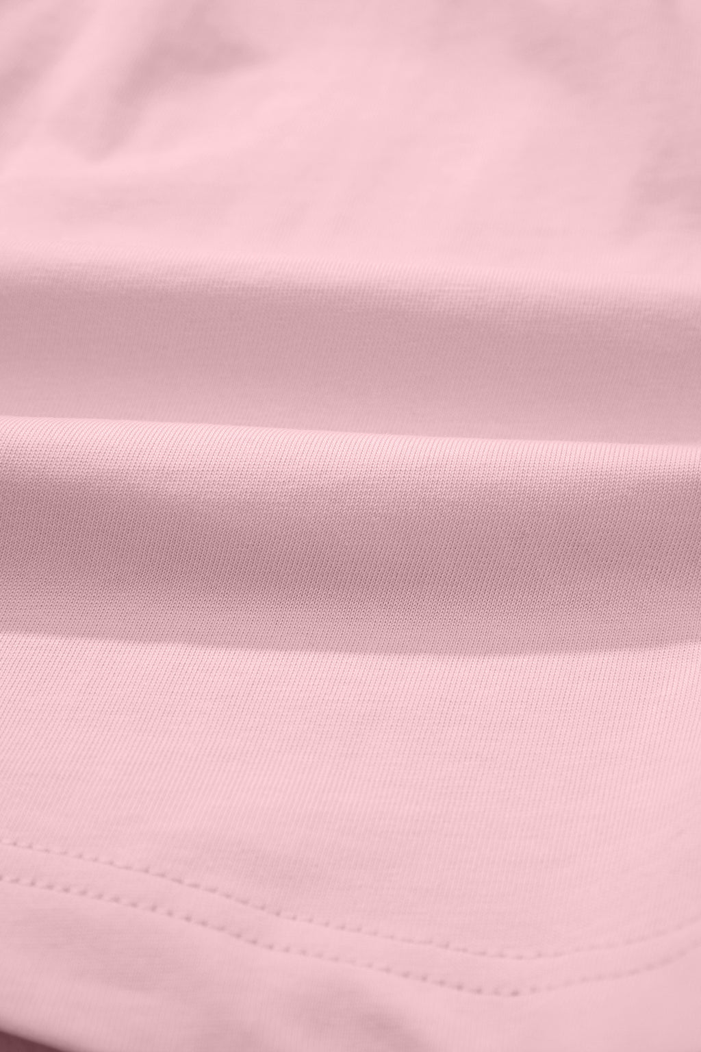 Pink Stitched Detail Loose Tank Top Cotton 2pcs Short Set