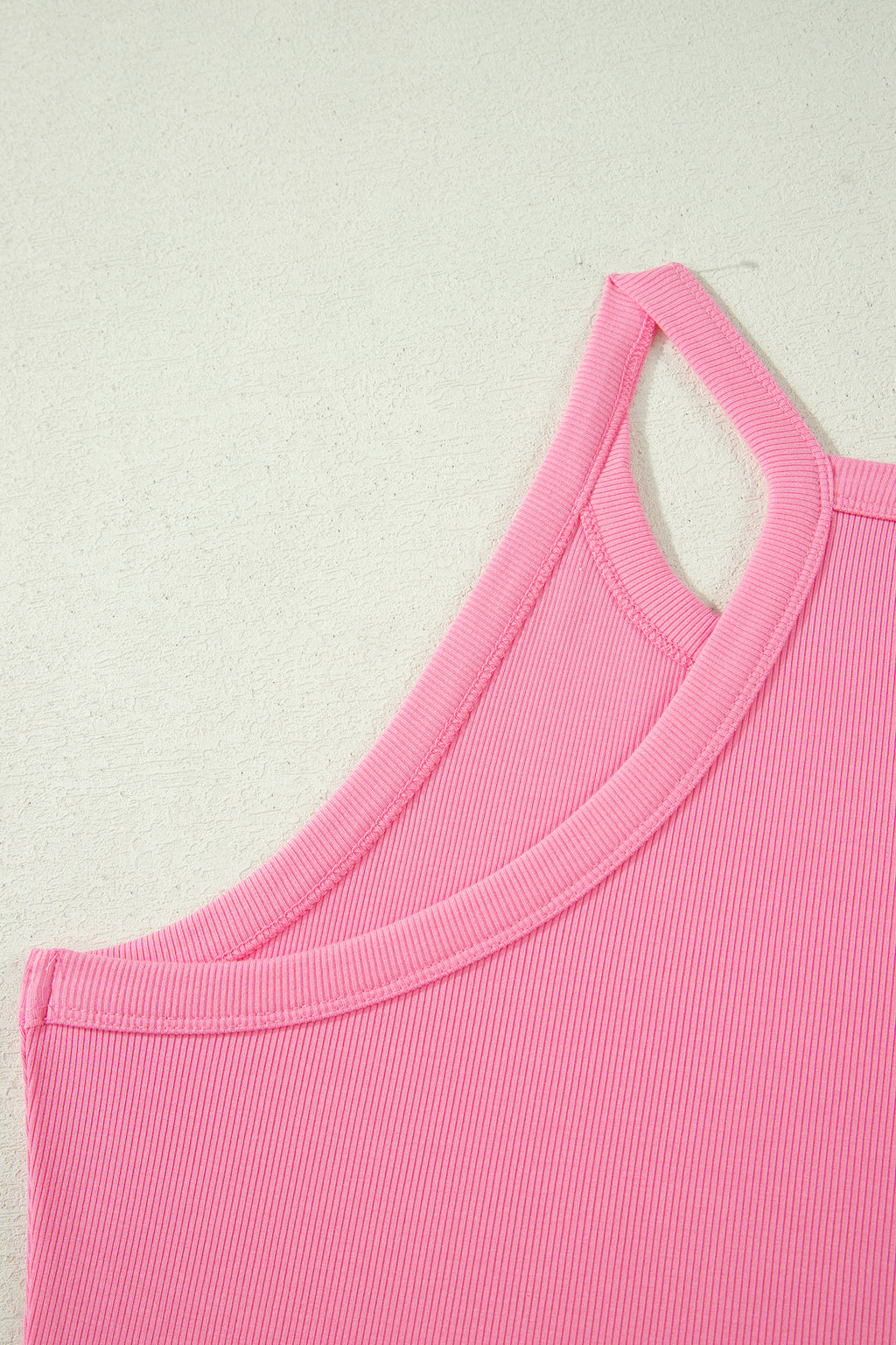 Sachet Pink Slim Tank Top Elastic High Waist Shorts 2pcs Outfit