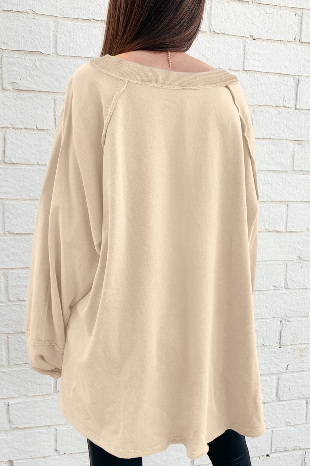 Beau Blue Patchwork Baggy Sweatshirt