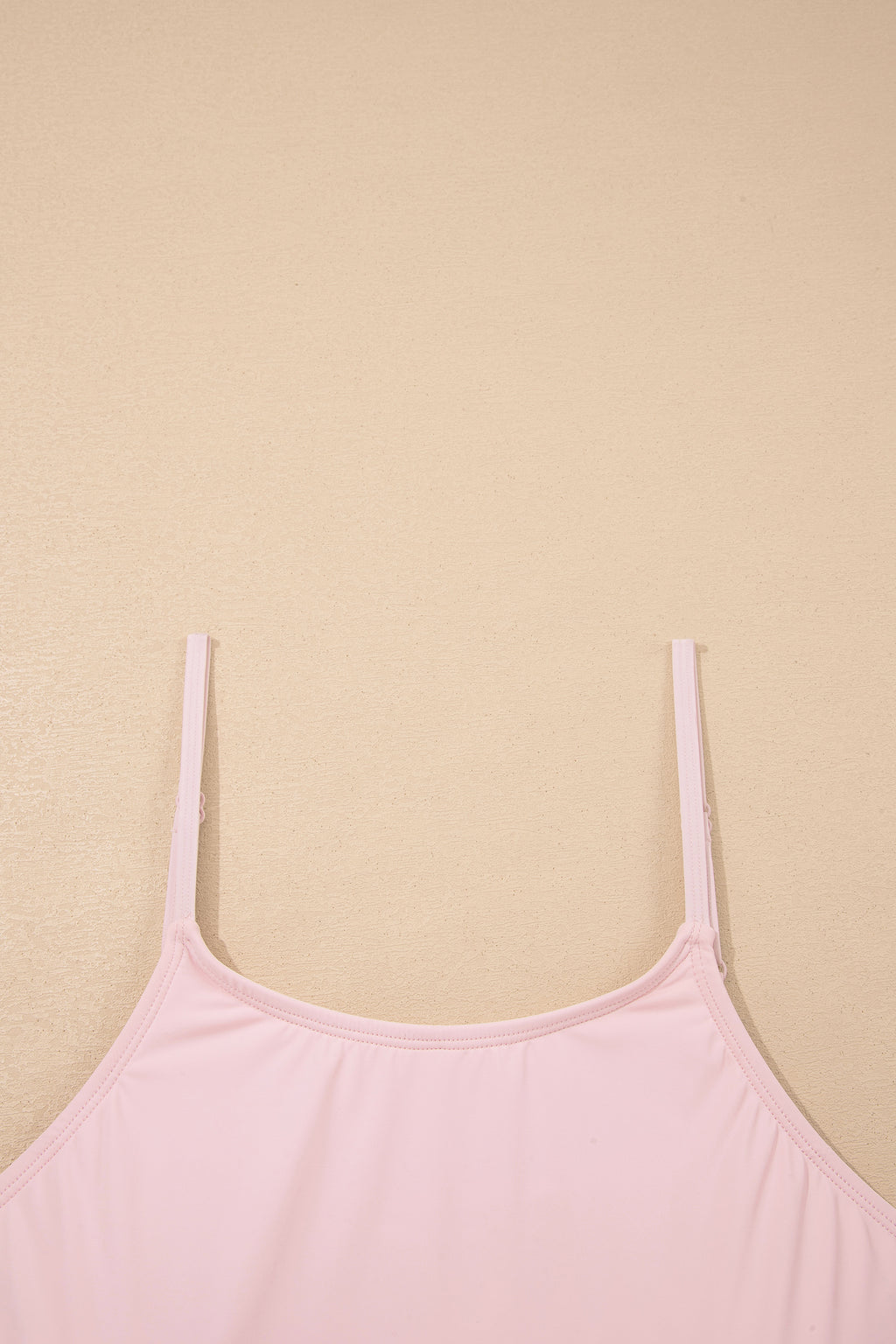 Pink Plus Size Build-in Shorts Sleeveless Dress With Short Two Piece Set