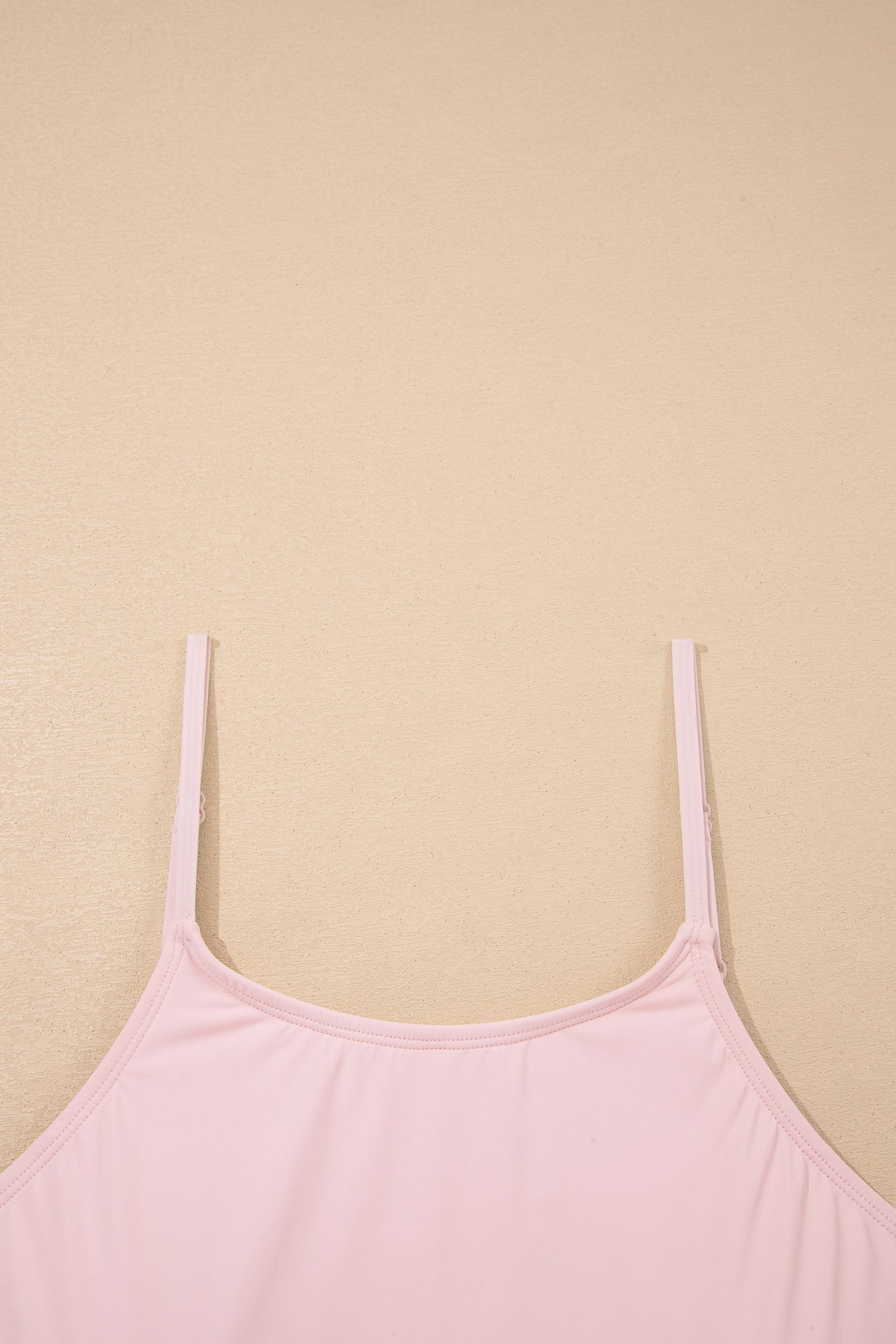 Pink Plus Size Build-in Shorts Sleeveless Dress With Short Two Piece Set