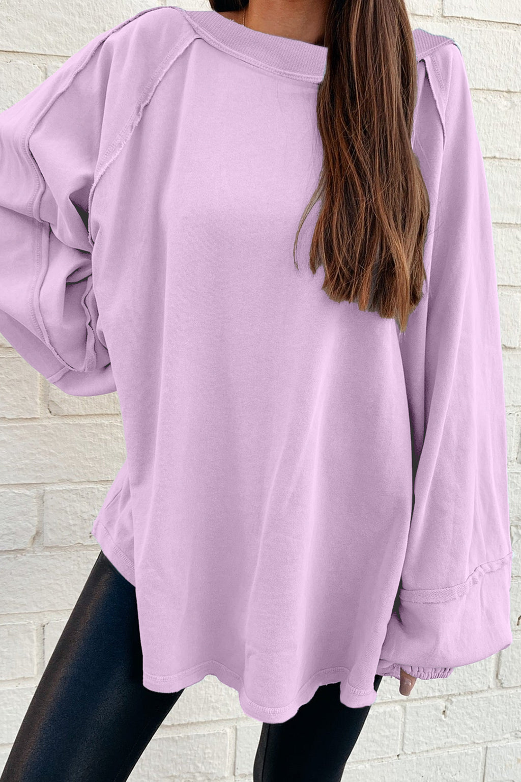 Beau Blue Patchwork Baggy Sweatshirt