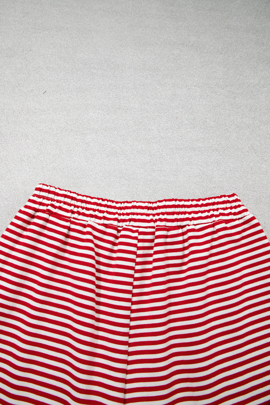 Sky Blue Stripe Oversize Mock Neck Sweatshirt and Shorts Set