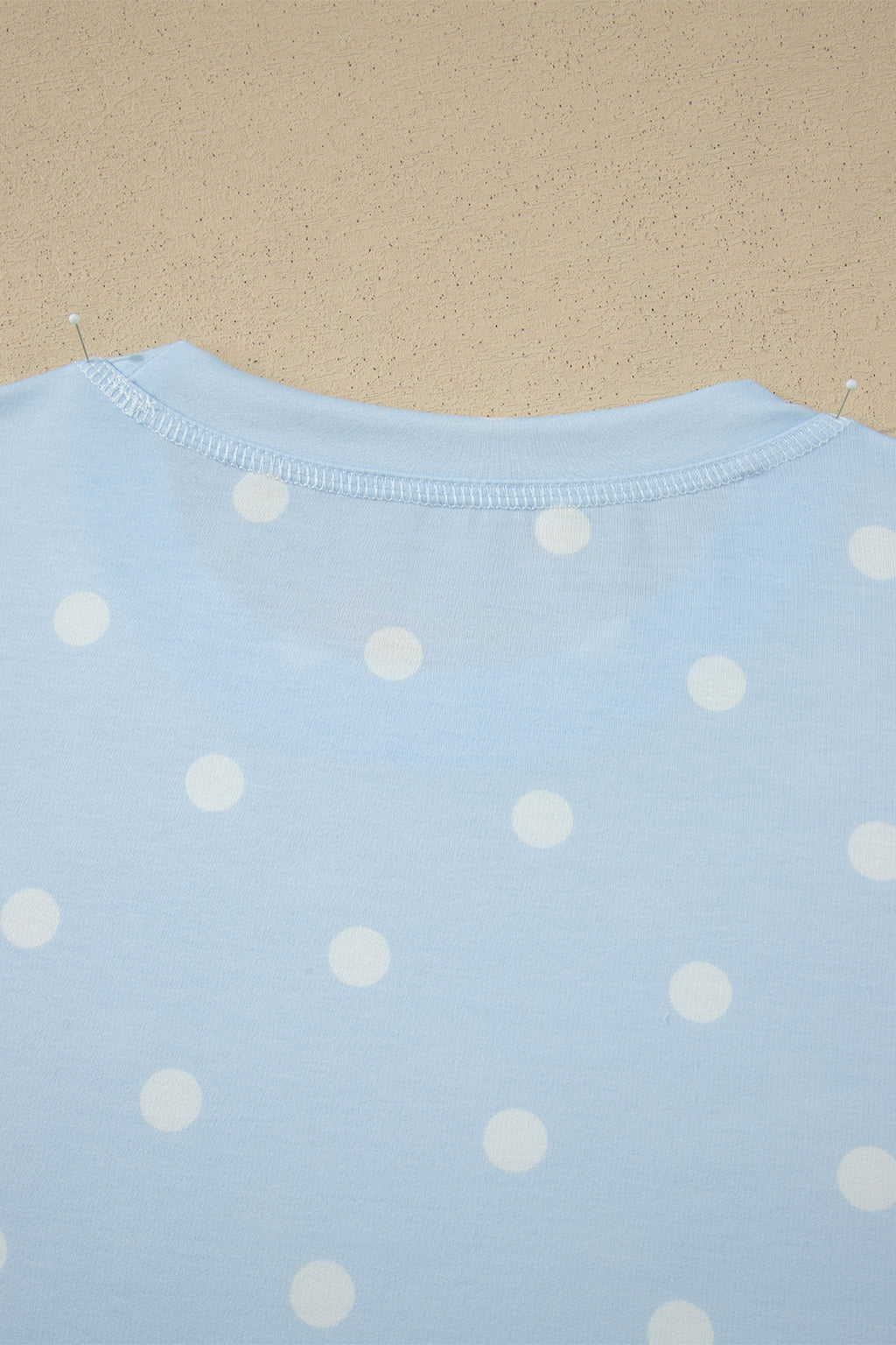 Pink Polka Dot Short Sleeve Loose Top Drawstring Shorts Set