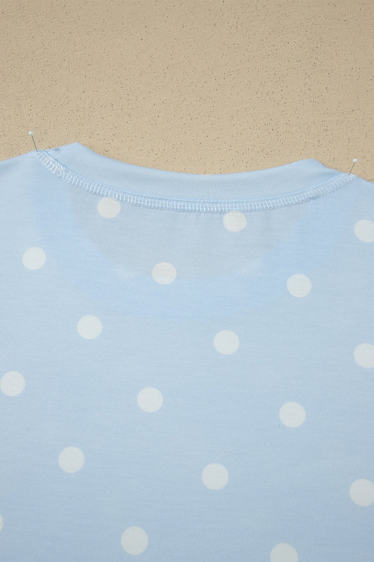 Pink Polka Dot Short Sleeve Loose Top Drawstring Shorts Set
