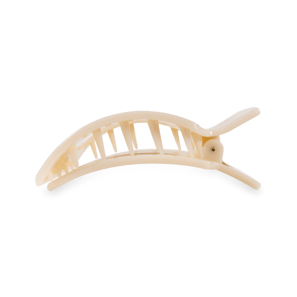 Almond Beige Medium Flat Square Hair Clip