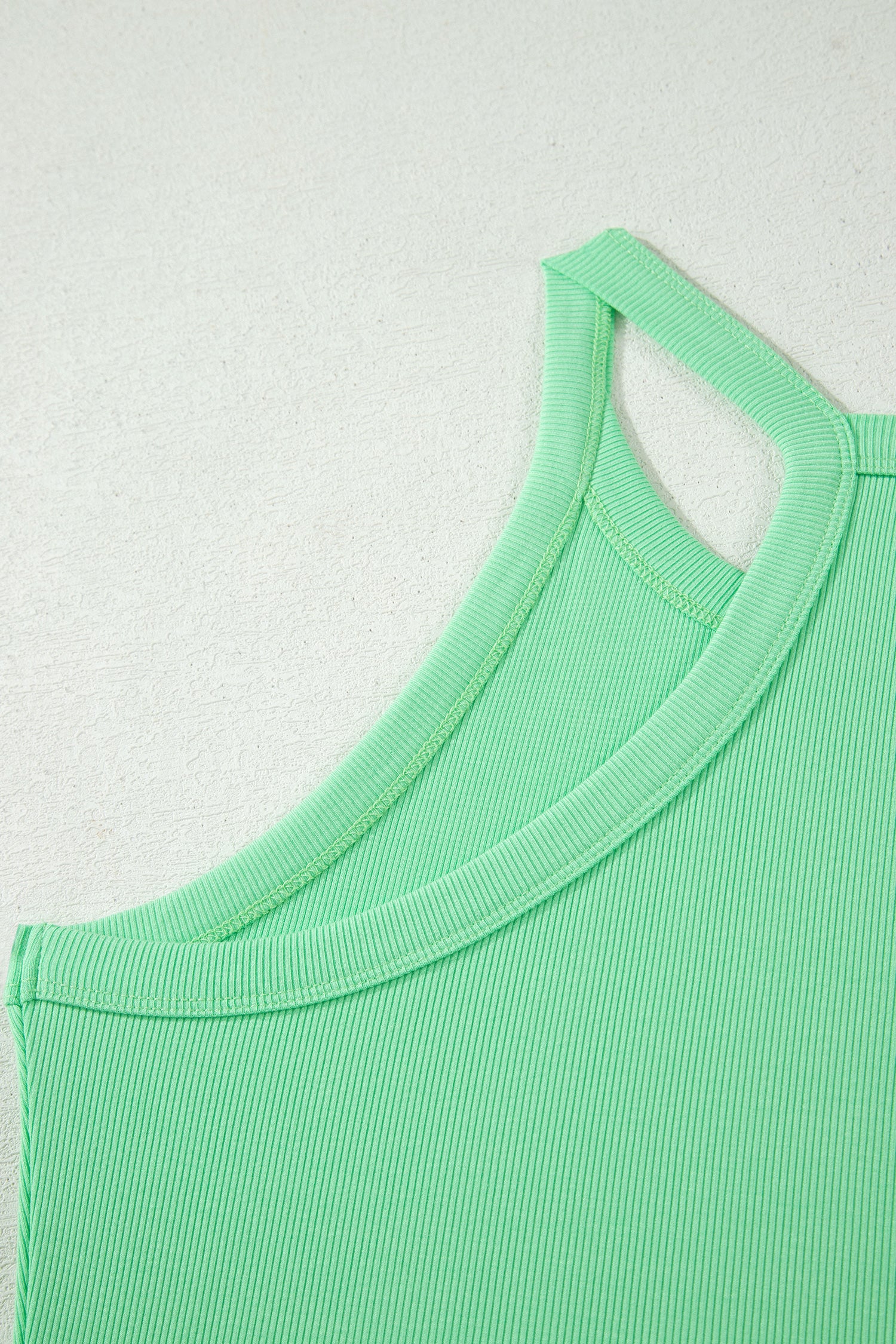 Sachet Pink Slim Tank Top Elastic High Waist Shorts 2pcs Outfit