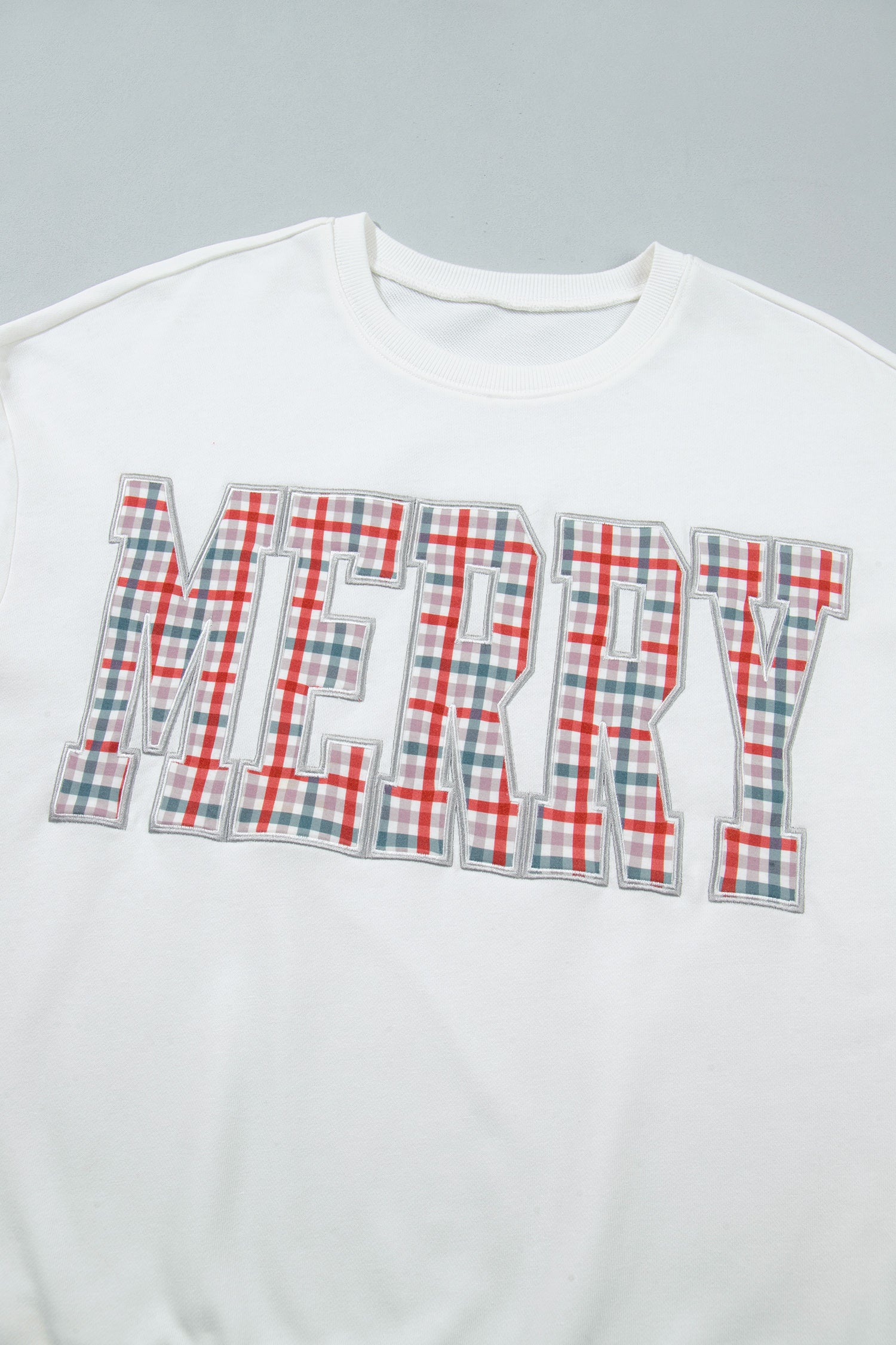 Multicolour Plaid MERRY Holiday Long Sleeve Top and Shorts Set