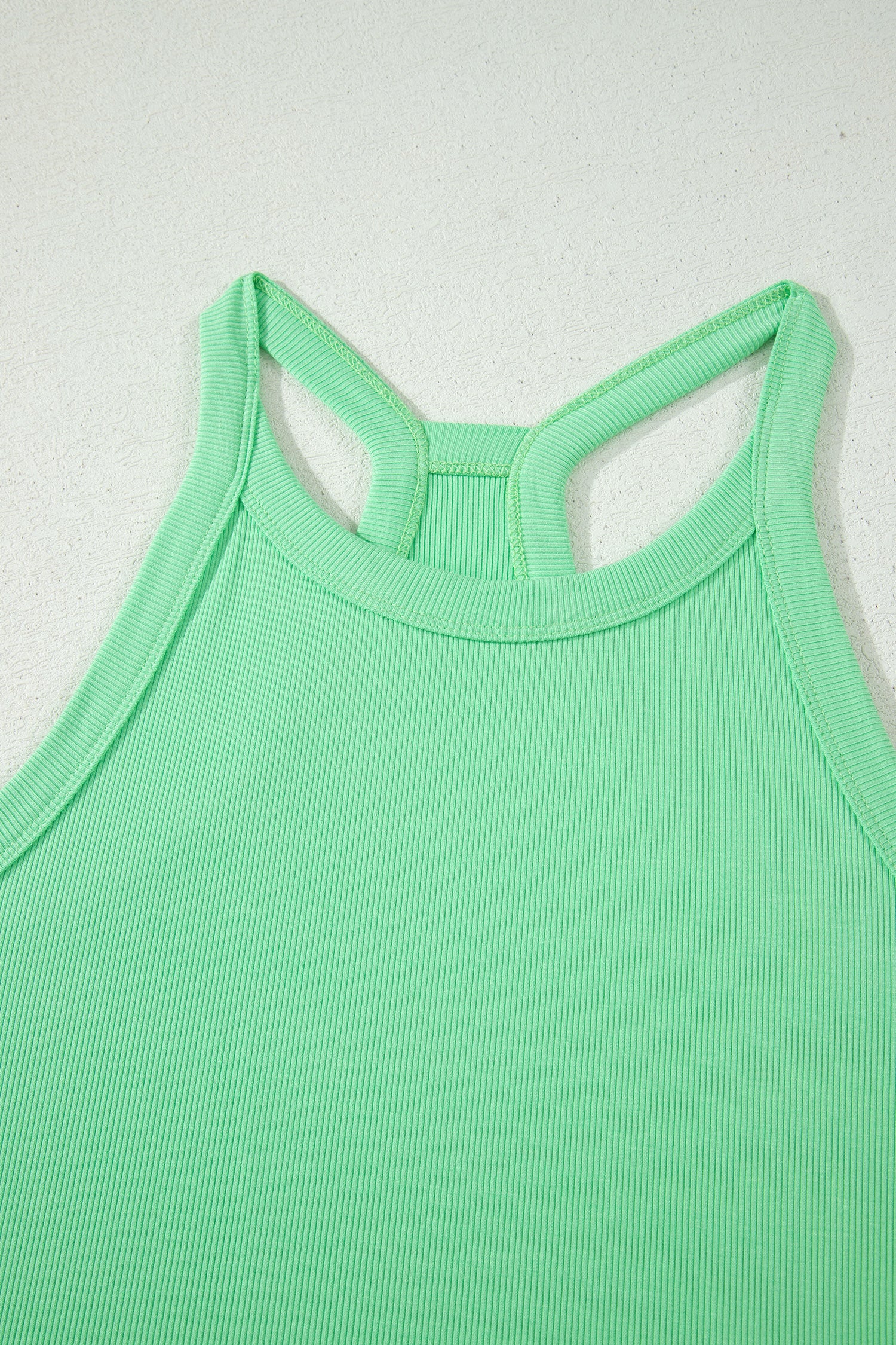 Sachet Pink Slim Tank Top Elastic High Waist Shorts 2pcs Outfit