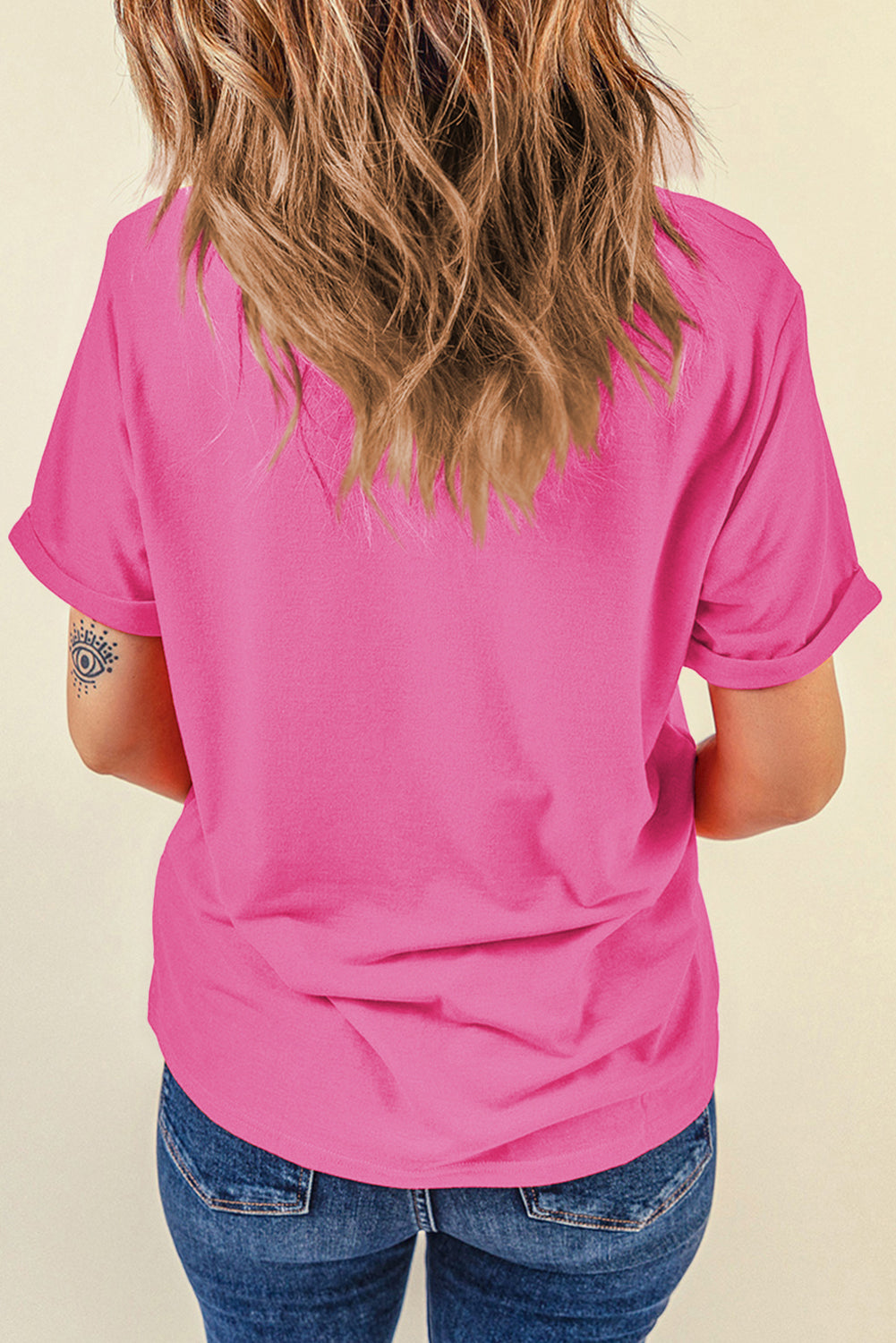 Sachet Pink Ghost Heat Transfer Printing Halloween T Shirt