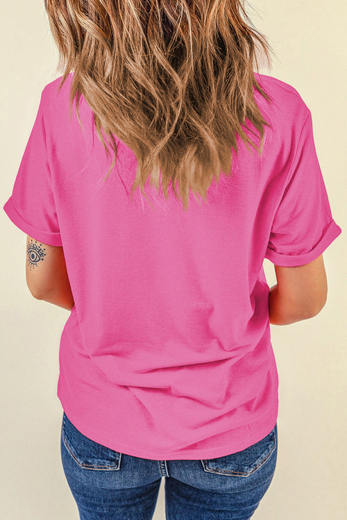 Sachet Pink Ghost Heat Transfer Printing Halloween T Shirt